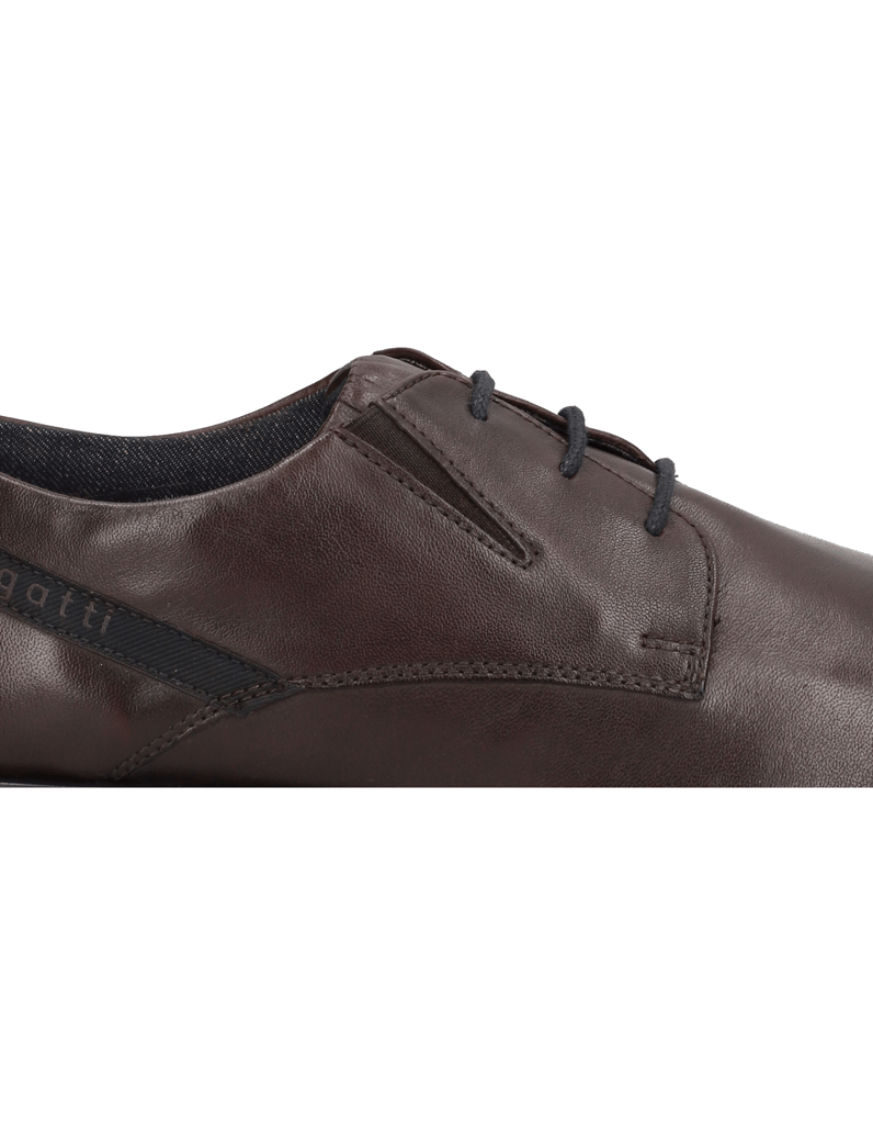 BUGATTI-Glattleder-Schnürer-elegant-braun