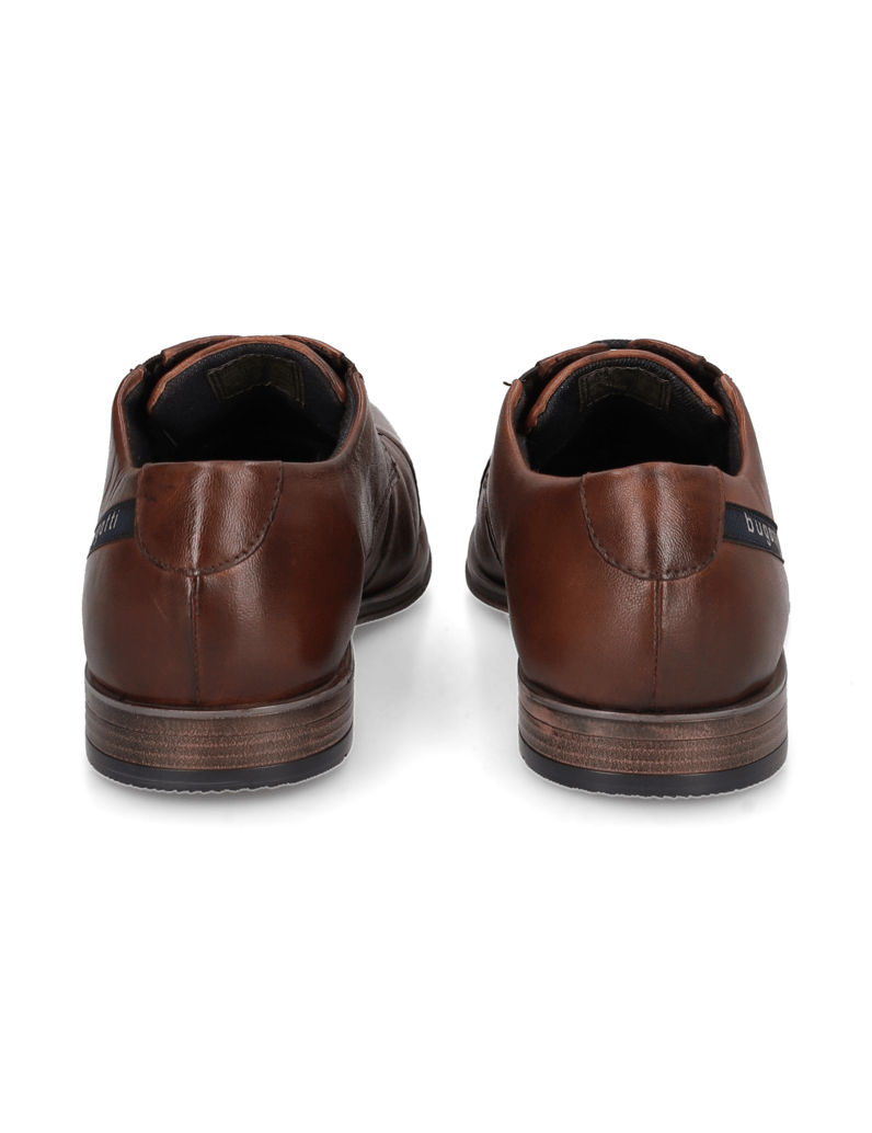 BUGATTI-Glattleder-Schnürer-elegant-braun