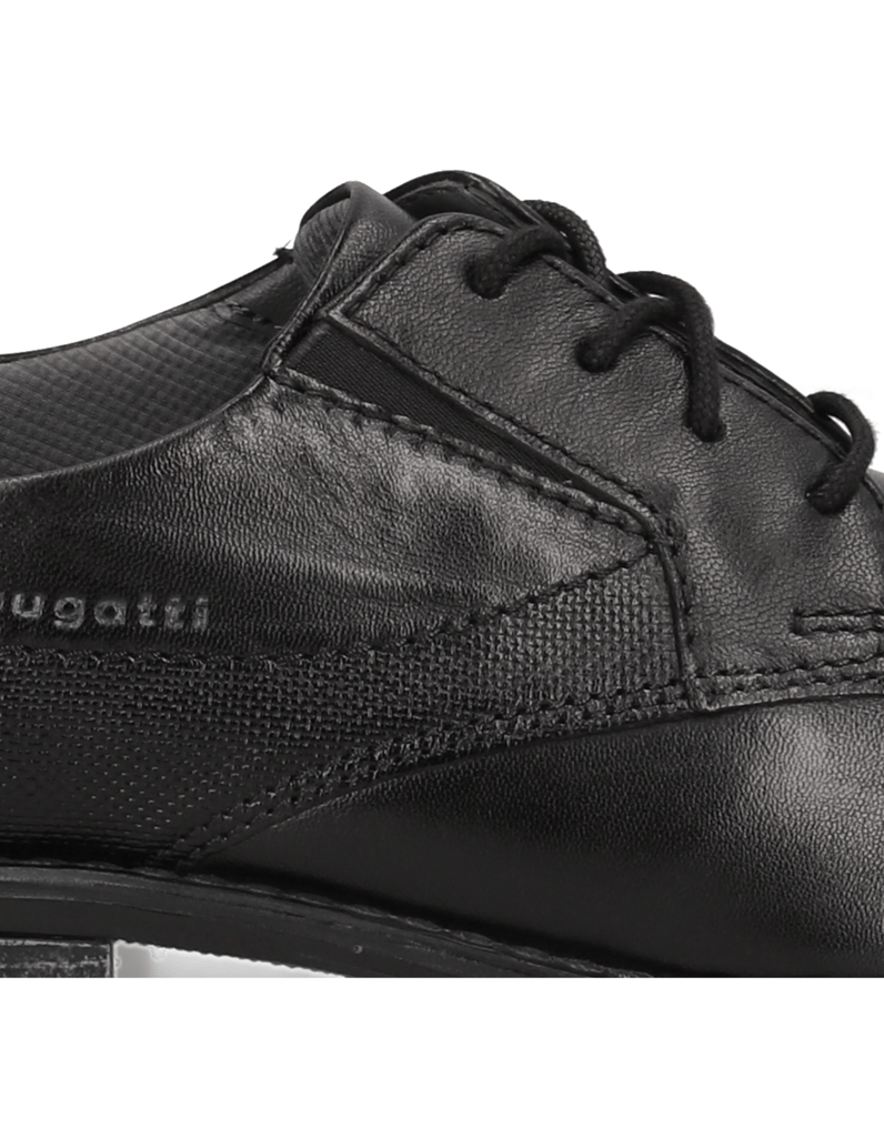 BUGATTI-Glattleder-Schnürer-elegant-schwarz