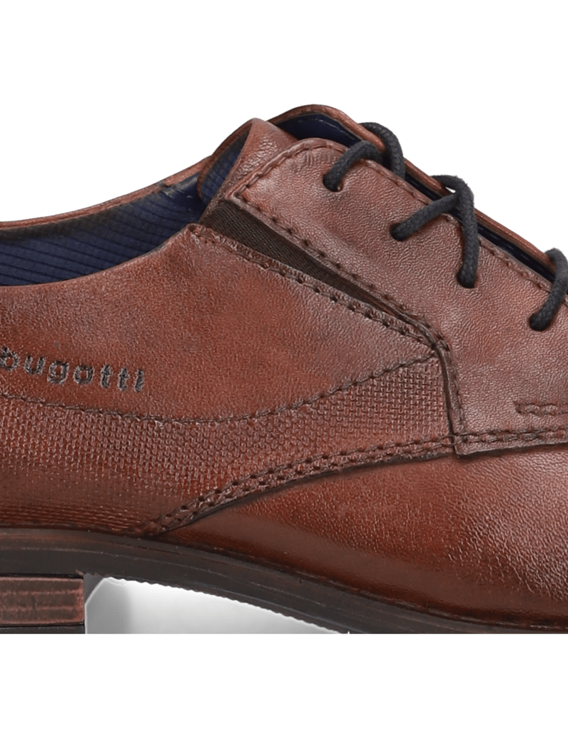 BUGATTI-Glattleder-Schnürer-elegant-schwarz