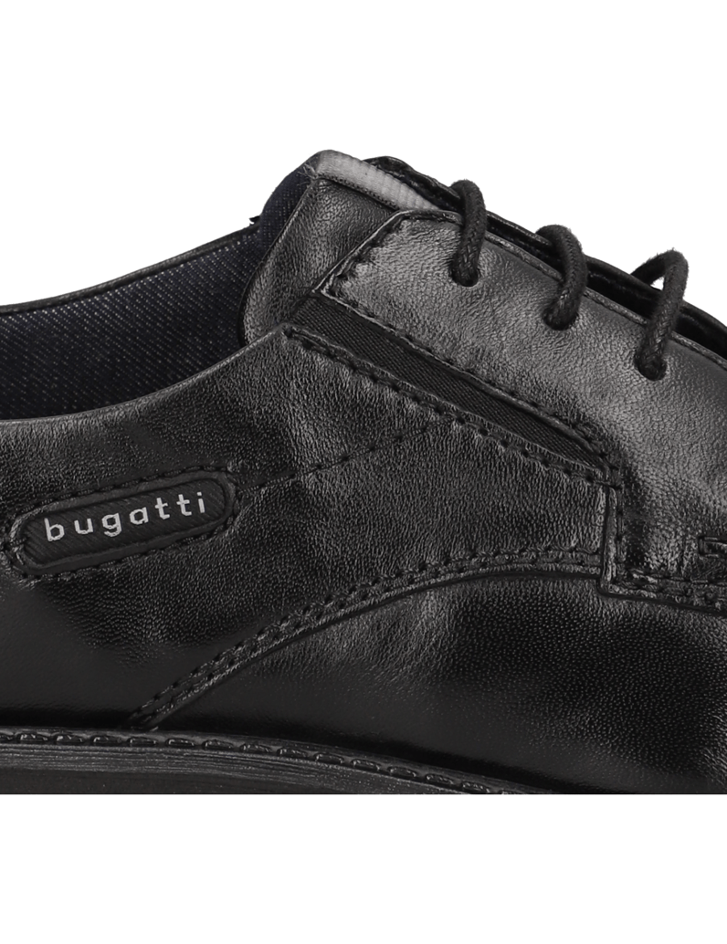 BUGATTI-Glattleder-Schnürer-elegant-schwarz