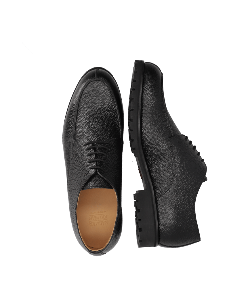 Kalman-&-Kalman-Scotchgrain-Leder-Schnürer-elegant-schwarz