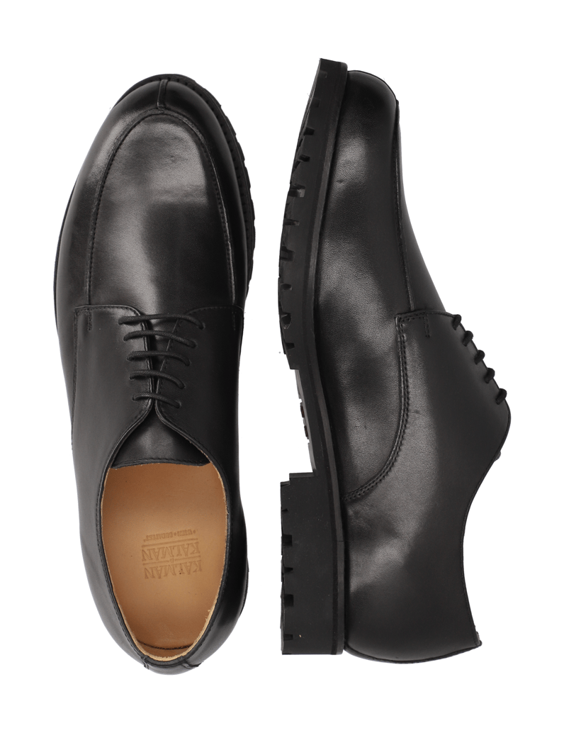 Kalman-&-Kalman-Glattleder-Eleganter-Schnürer-schwarz