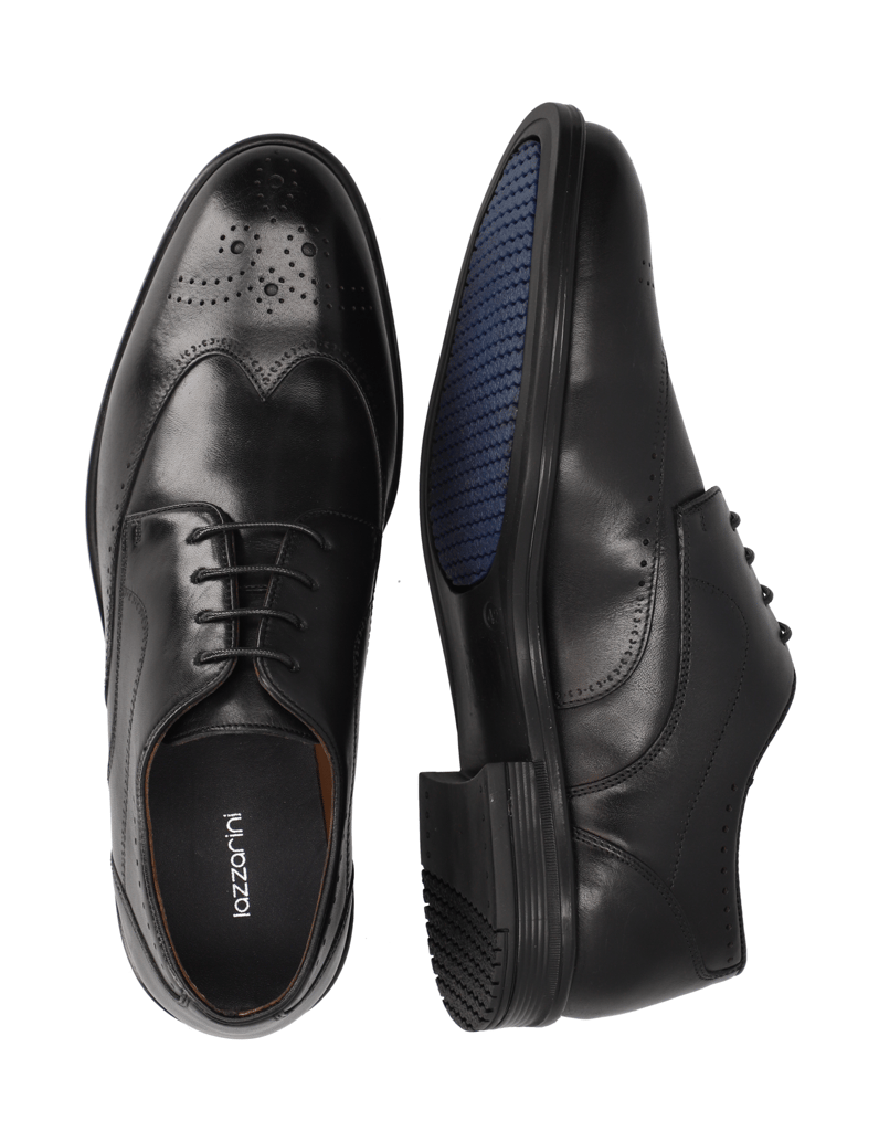 Lazzarini-Glattleder-Schnürer-elegant-schwarz