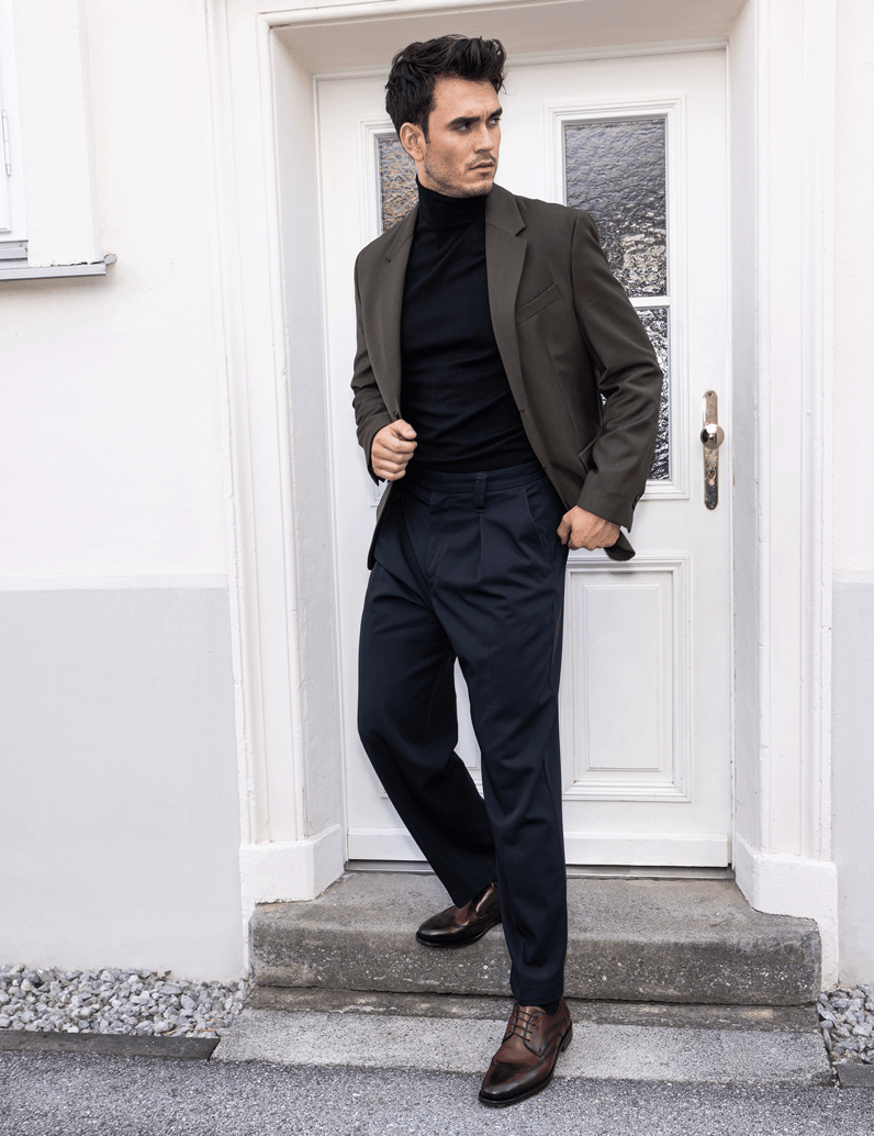 Lazzarini-Glattleder-Schnürer-elegant-schwarz