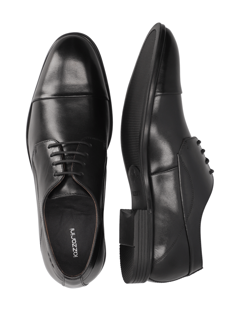 Lazzarini-Glattleder-Schnürer-elegant-schwarz