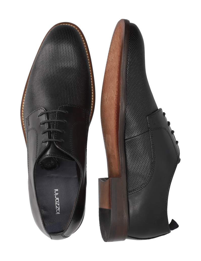 Lazzarini-Glattleder-Schnürer-elegant-schwarz