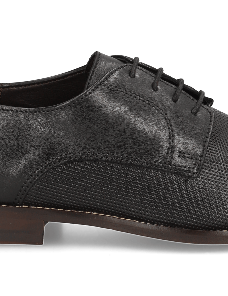 Lazzarini-Glattleder-Schnürer-elegant-schwarz