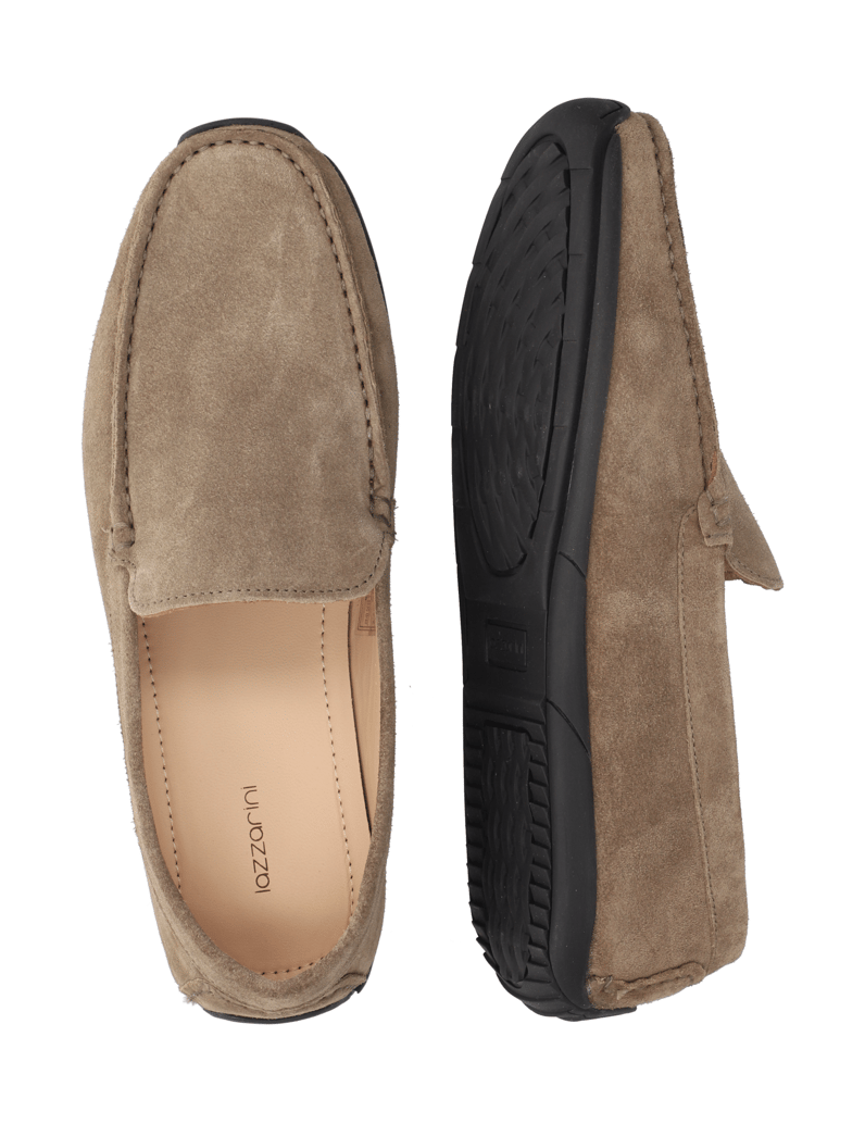 Lazzarini-Veloursleder-Slipper-schwarz