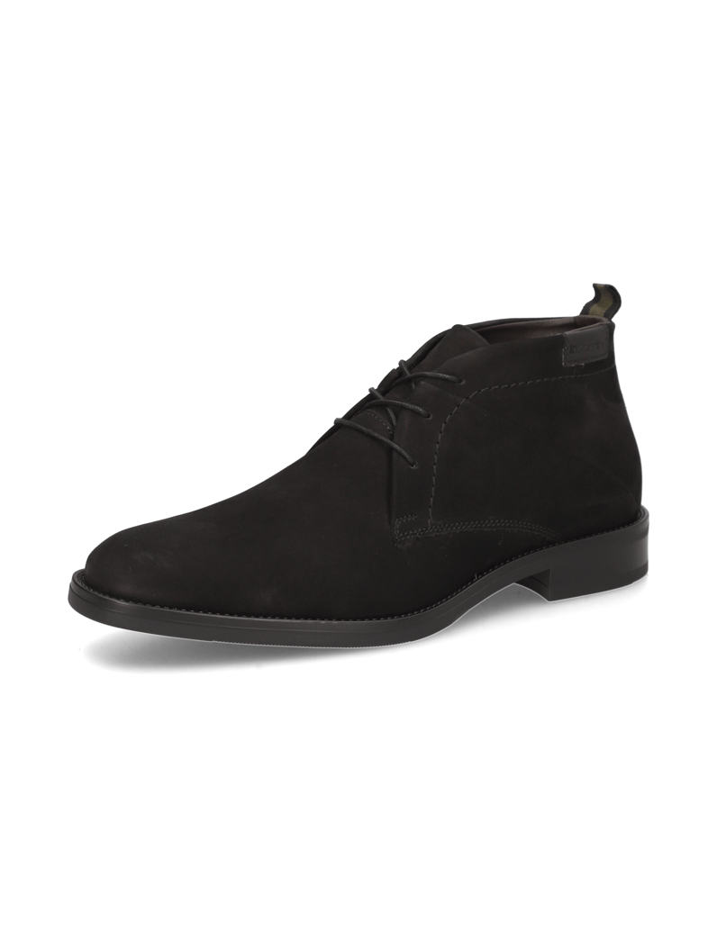Lazzarini-Nubukleder-Boot-schwarz