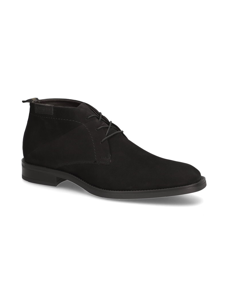 Lazzarini-Nubukleder-Boot-schwarz