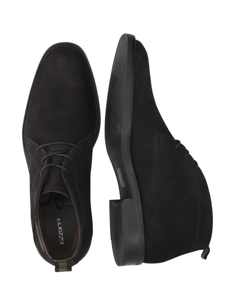 Lazzarini-Nubukleder-Boot-schwarz