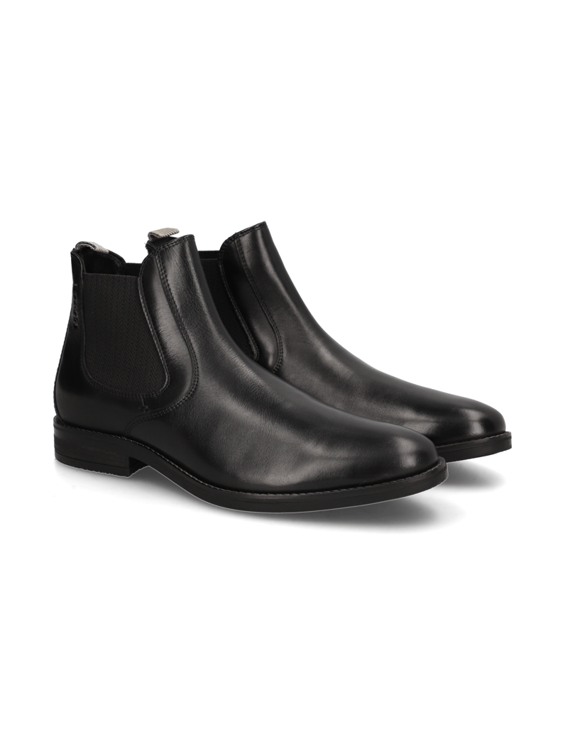 Lazzarini-Glattleder-Chelsea-Boot-schwarz