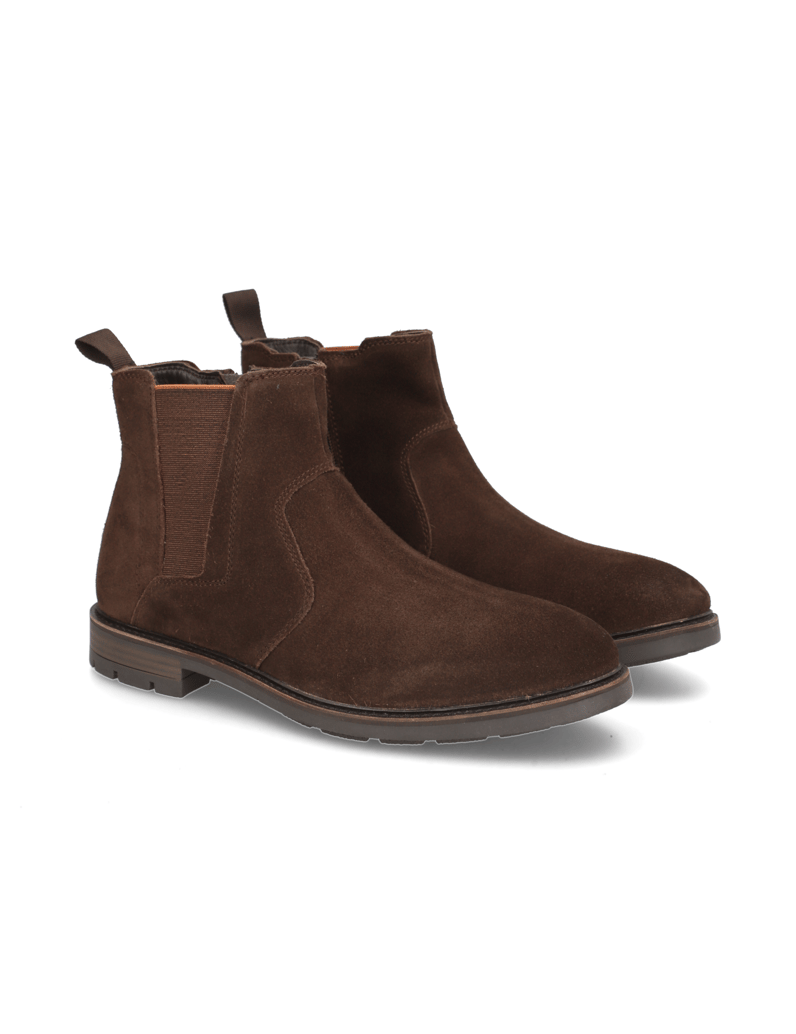 Lazzarini-Veloursleder-Chelsea-Boot-schwarz