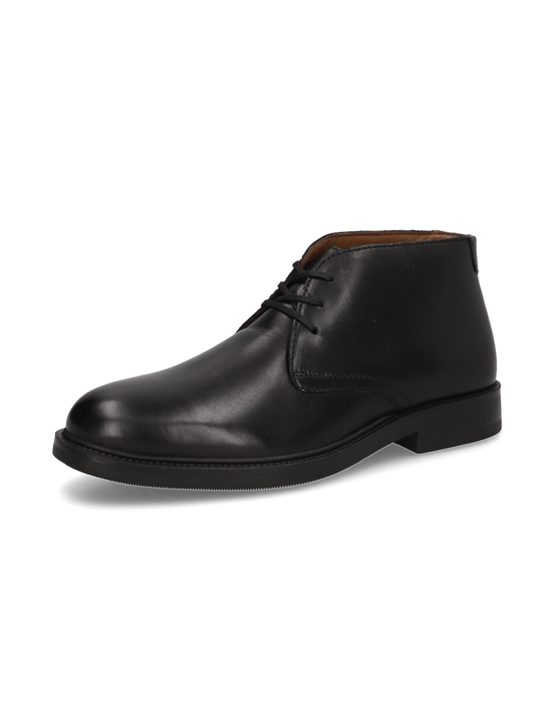 Lazzarini-Glattleder-Boot-schwarz