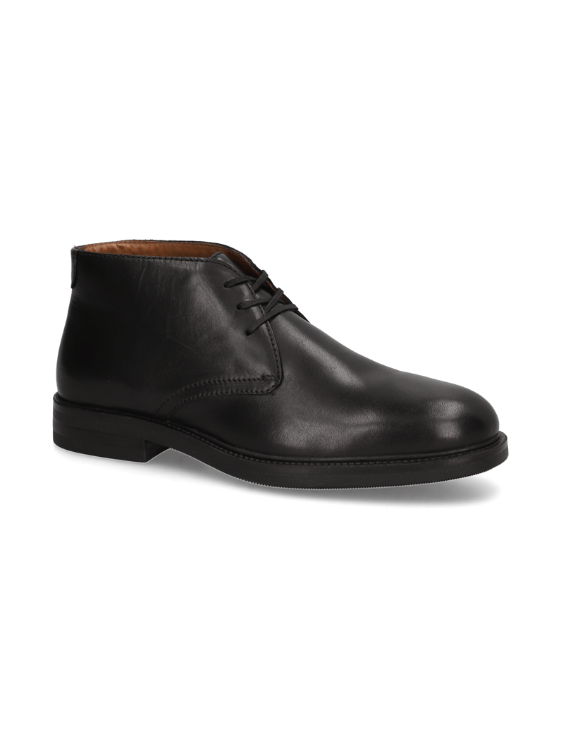 Lazzarini-Glattleder-Boot-schwarz