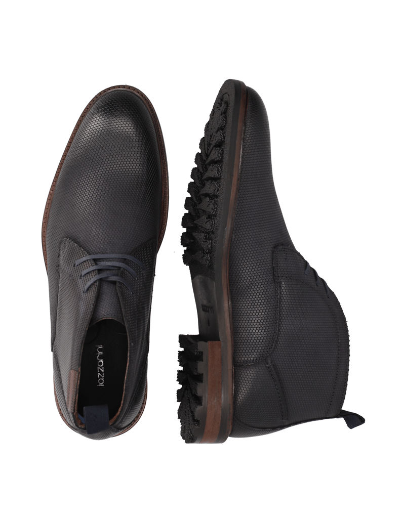 Lazzarini-Nubukleder-Boot-blau