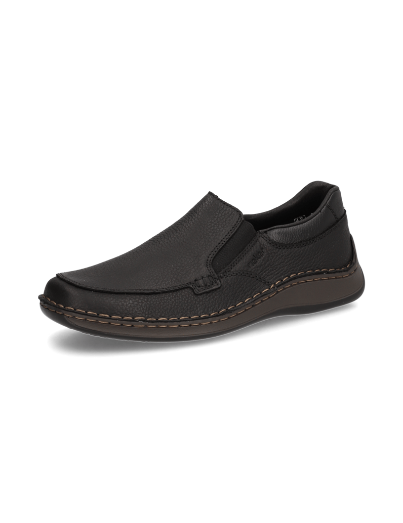 Rieker-Glattleder-Slipper-sportiv-schwarz