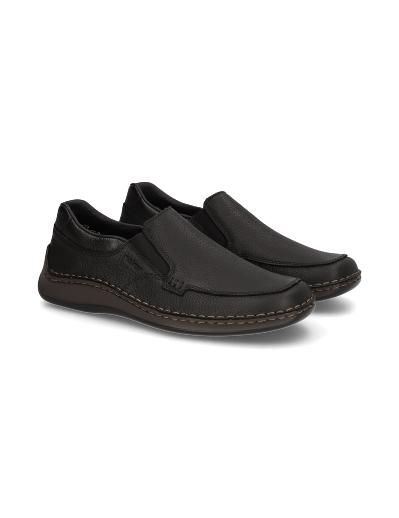 Rieker-Glattleder-Slipper-sportiv-schwarz