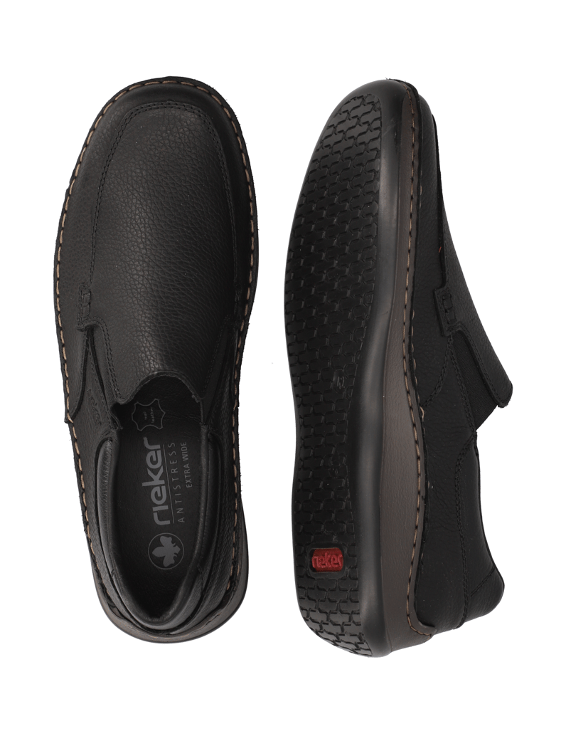 Rieker-Glattleder-Slipper-sportiv-schwarz