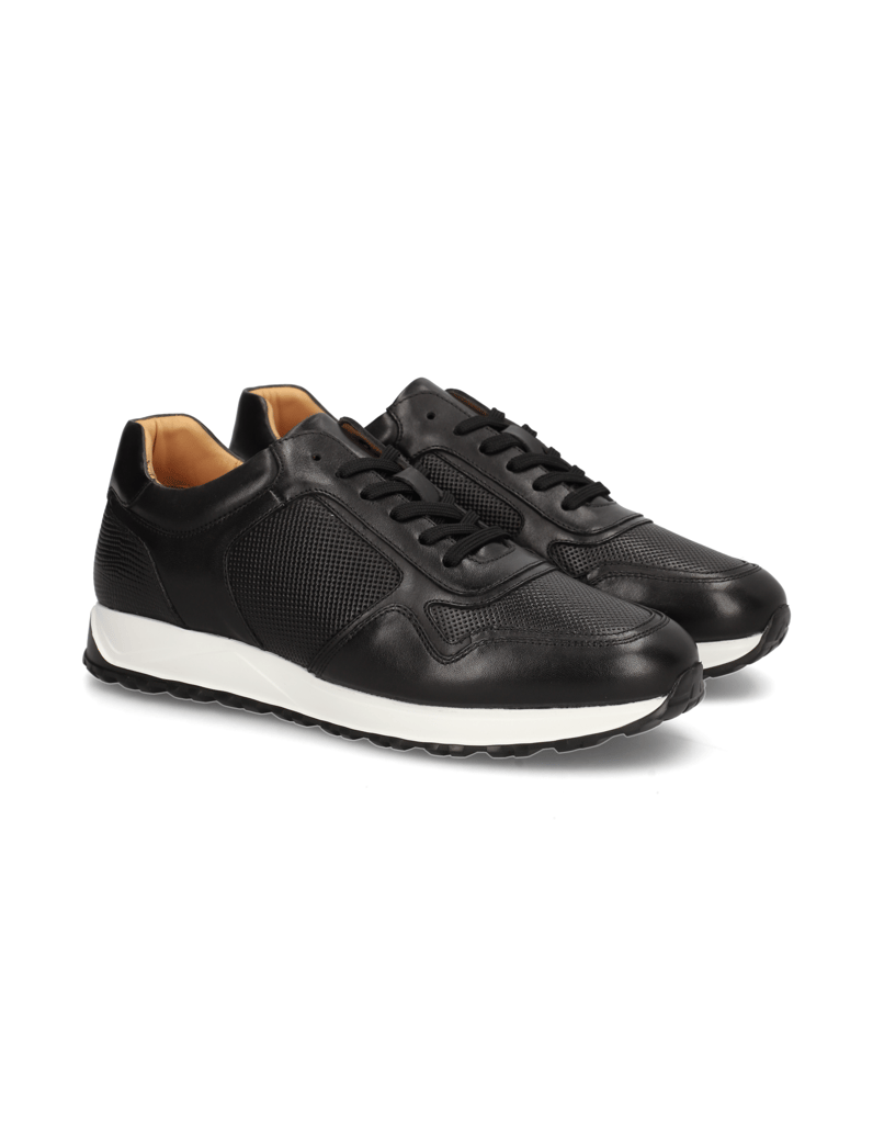 Kalman-&-Kalman-Glattleder-Sneaker-schwarz