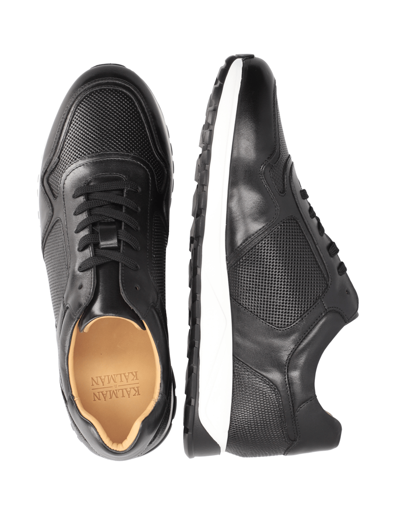 Kalman-&-Kalman-Glattleder-Sneaker-schwarz