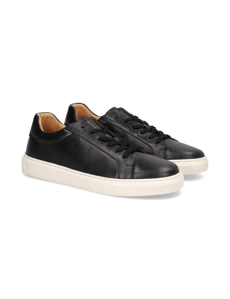 Kalman-&-Kalman-Glattleder-Sneaker-schwarz