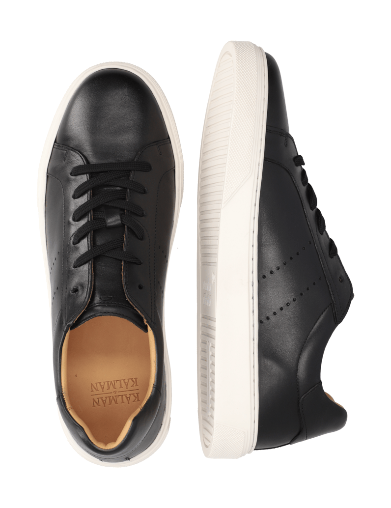 Kalman-&-Kalman-Glattleder-Sneaker-schwarz