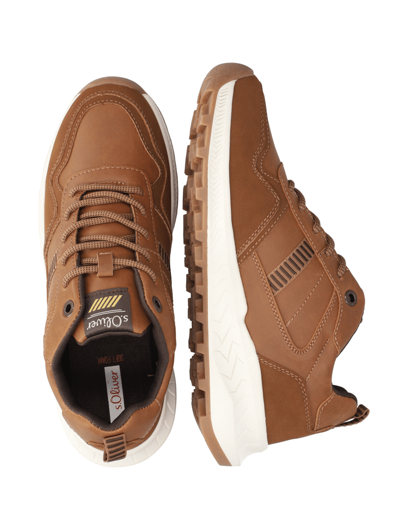 S.Oliver-Lederimitat-Sneaker-schwarz