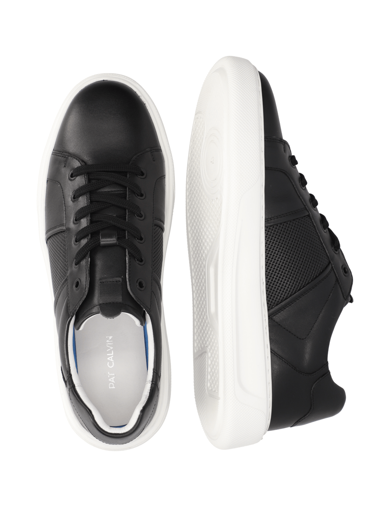 Pat-Calvin-Glattleder-Sneaker-schwarz
