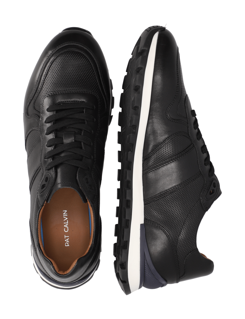 Pat-Calvin-Glattleder-Sneaker-schwarz