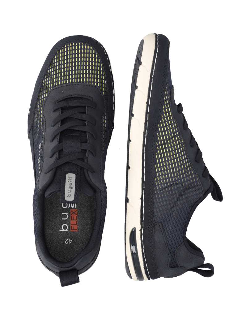 BUGATTI-DENIM-Textil-Schnürer-sportiv-blau