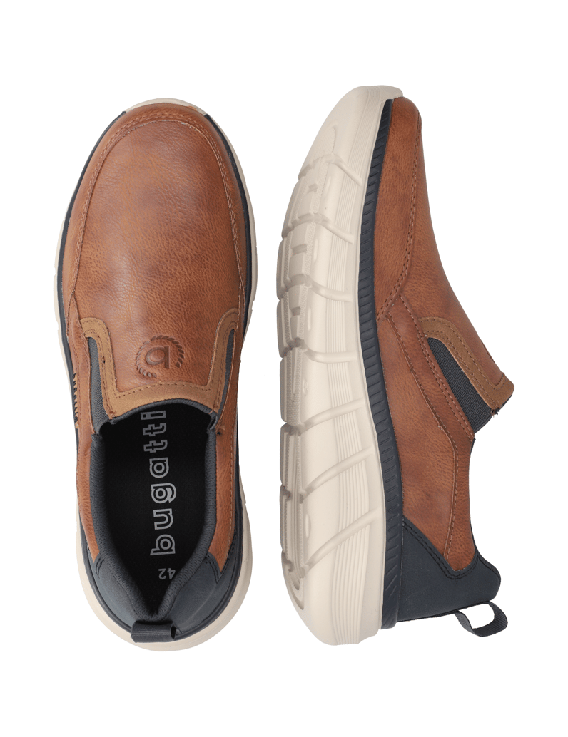 BUGATTI-DENIM-Slipper-sportiv-cognac