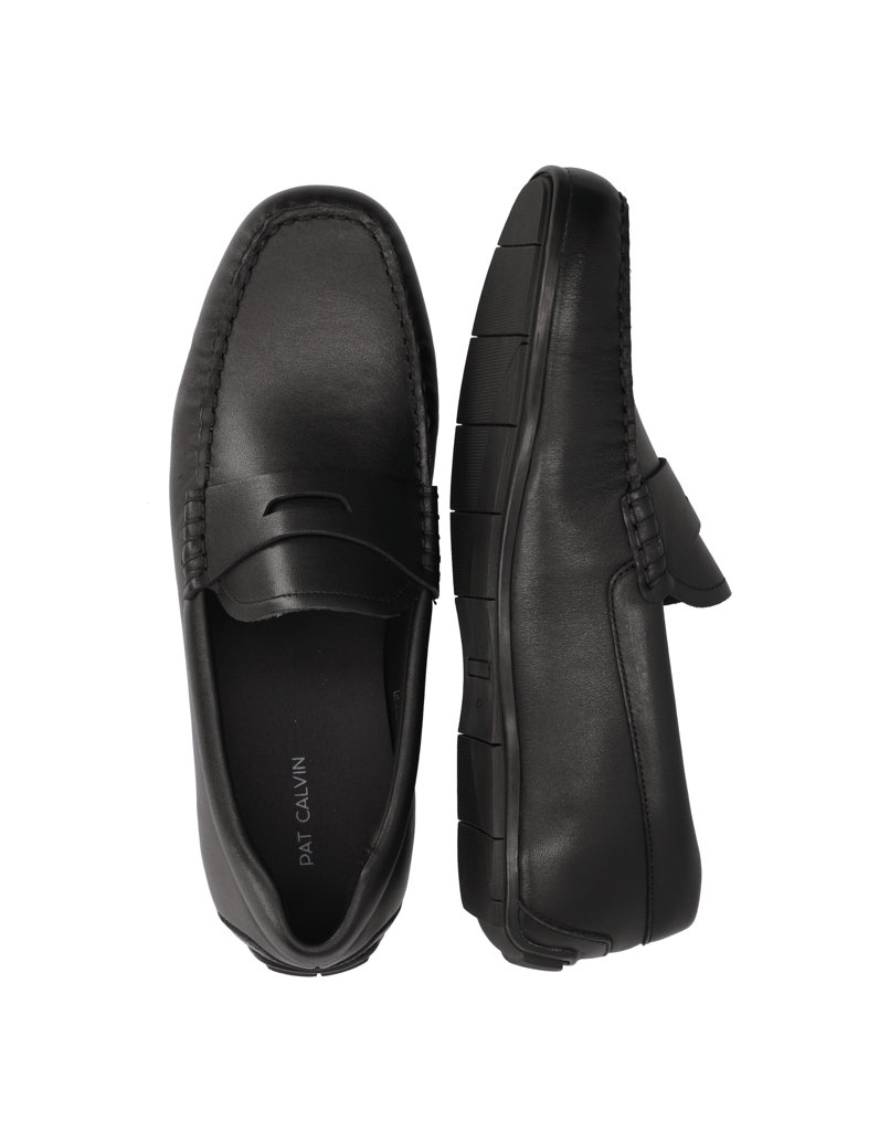 Pat-Calvin-Glattleder-Mokassin-schwarz