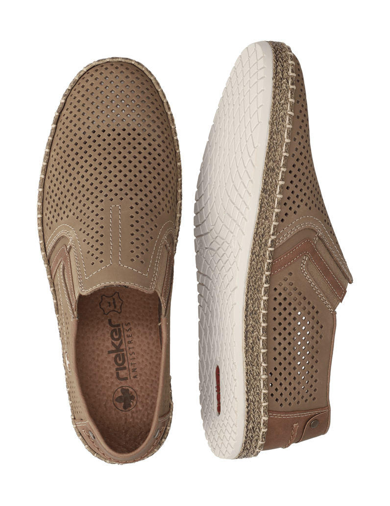 Rieker-Veloursleder-Slipper-sportiv-braun
