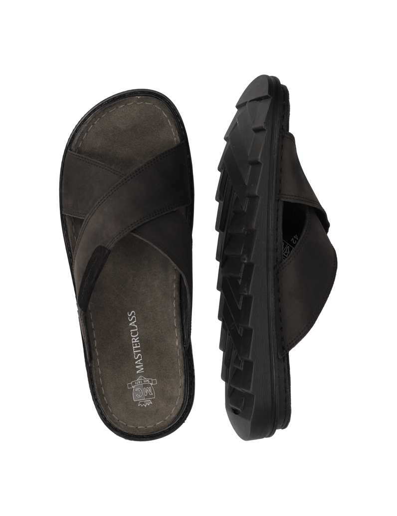 Master-Class-Lederkombination-Pantoffel-schwarz