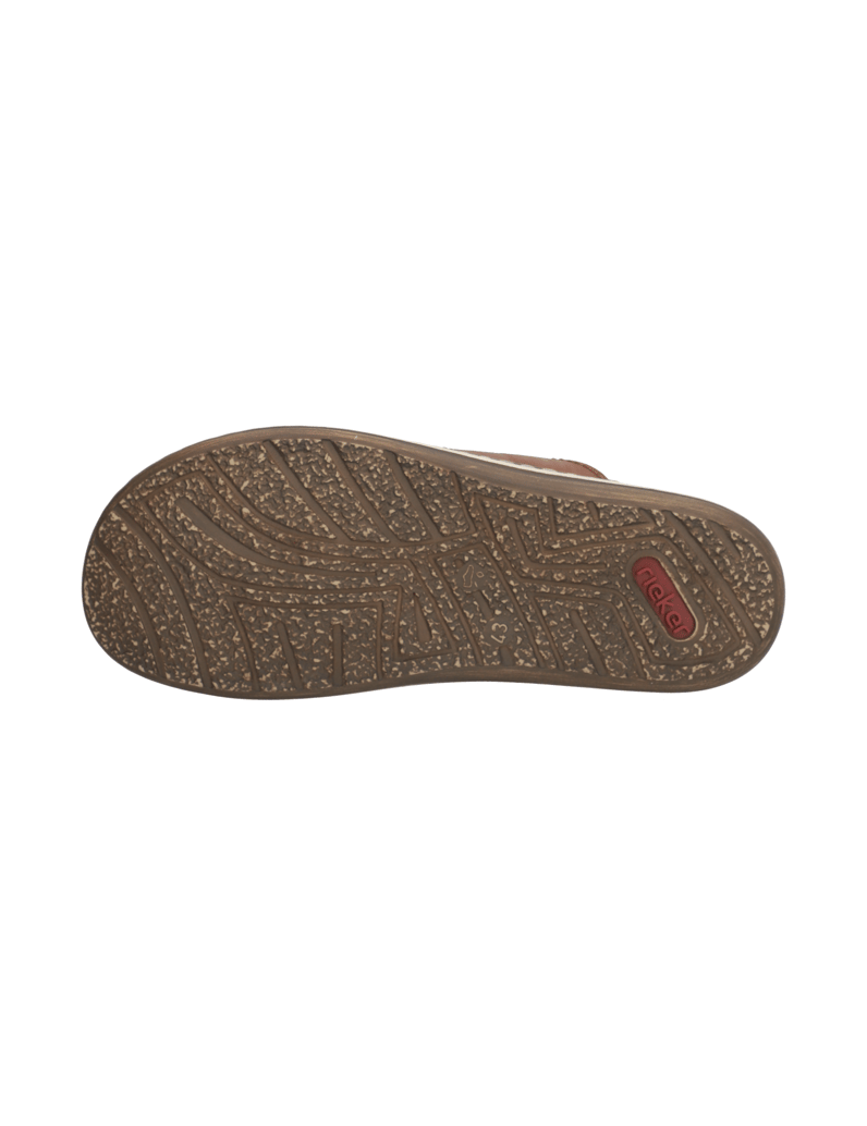 Rieker-Glattleder-Pantoffel-braun