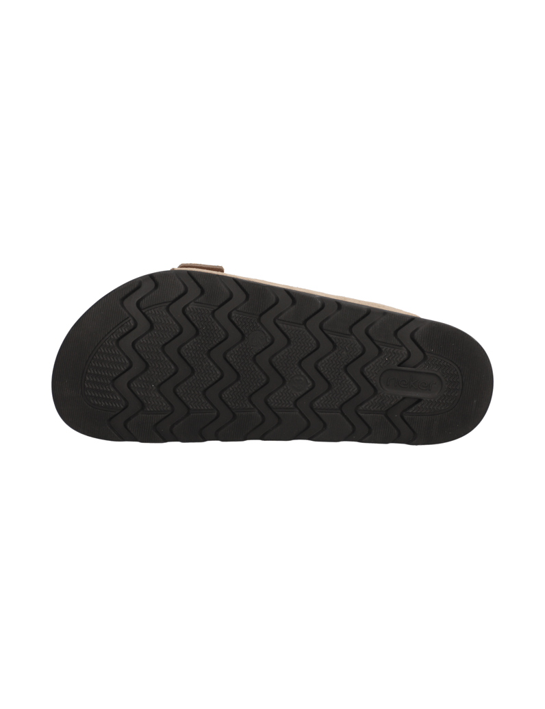 Rieker-Veloursleder-Pantoffel-braun