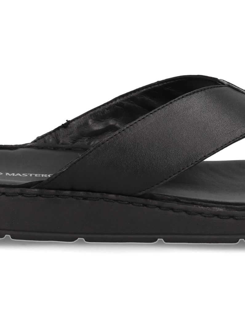 Master-Class-Glattleder-Pantoffel-schwarz