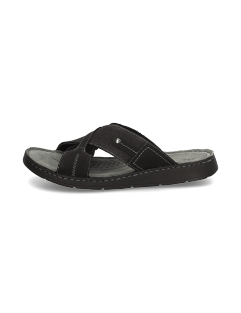Lederkombination Pantoffel