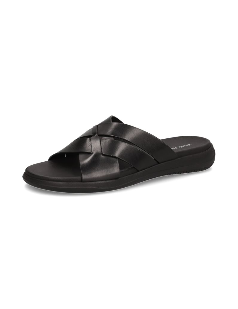 Frank-Walker-Glattleder-Pantoffel-schwarz