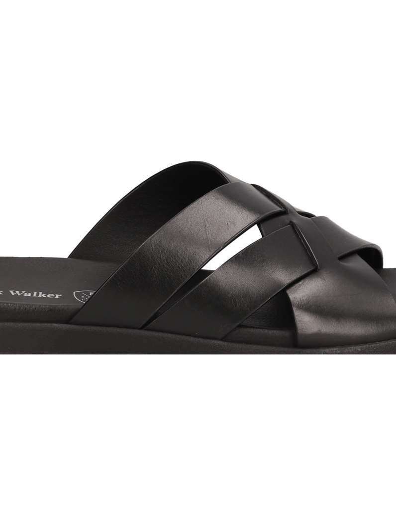 Frank-Walker-Glattleder-Pantoffel-schwarz