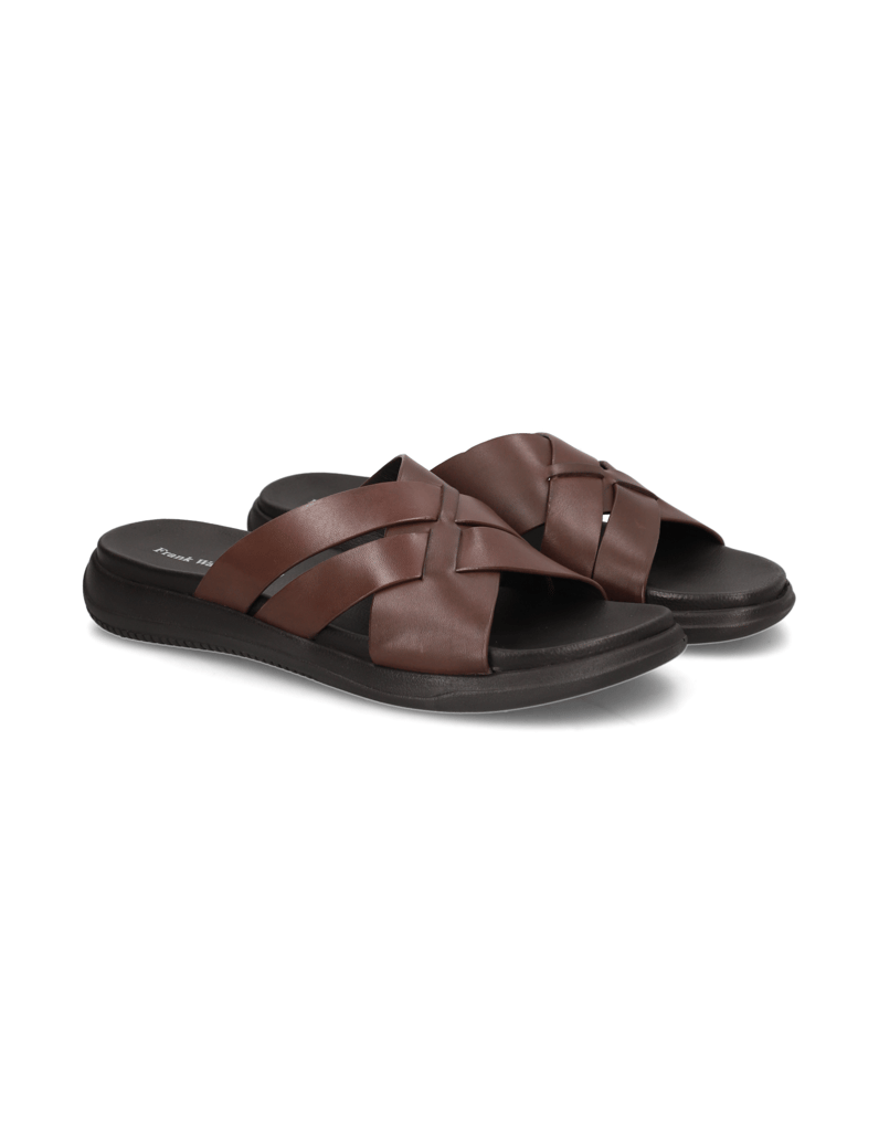 Frank-Walker-Glattleder-Pantoffel-schwarz