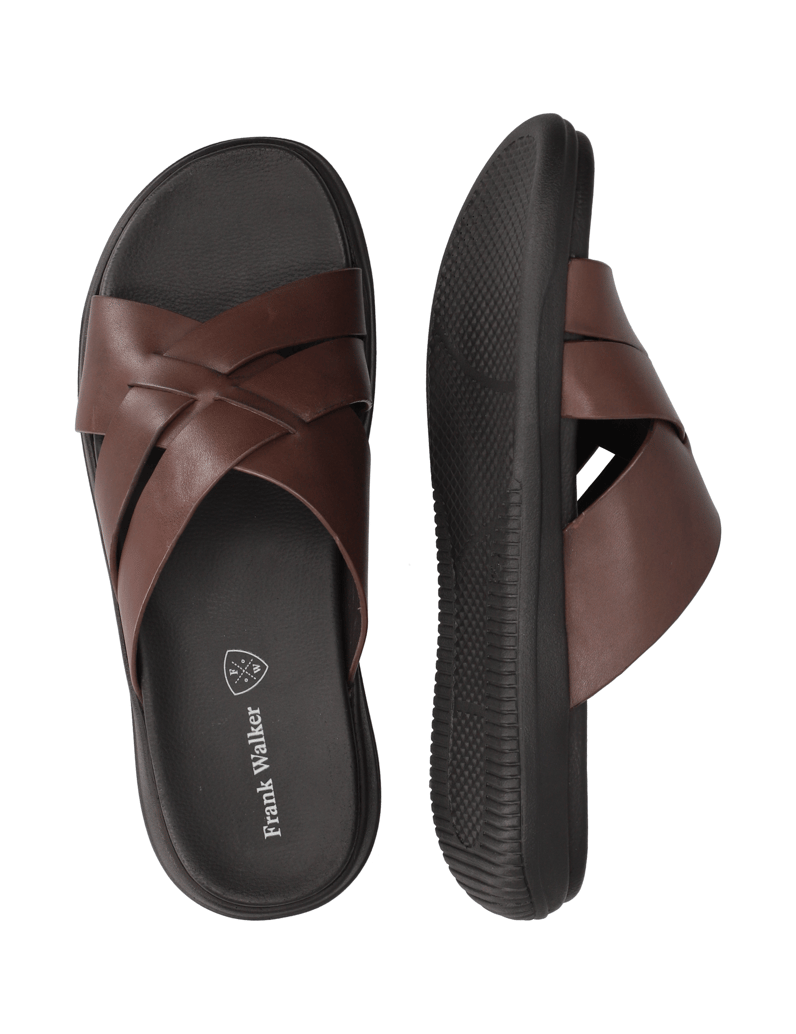 Frank-Walker-Glattleder-Pantoffel-schwarz