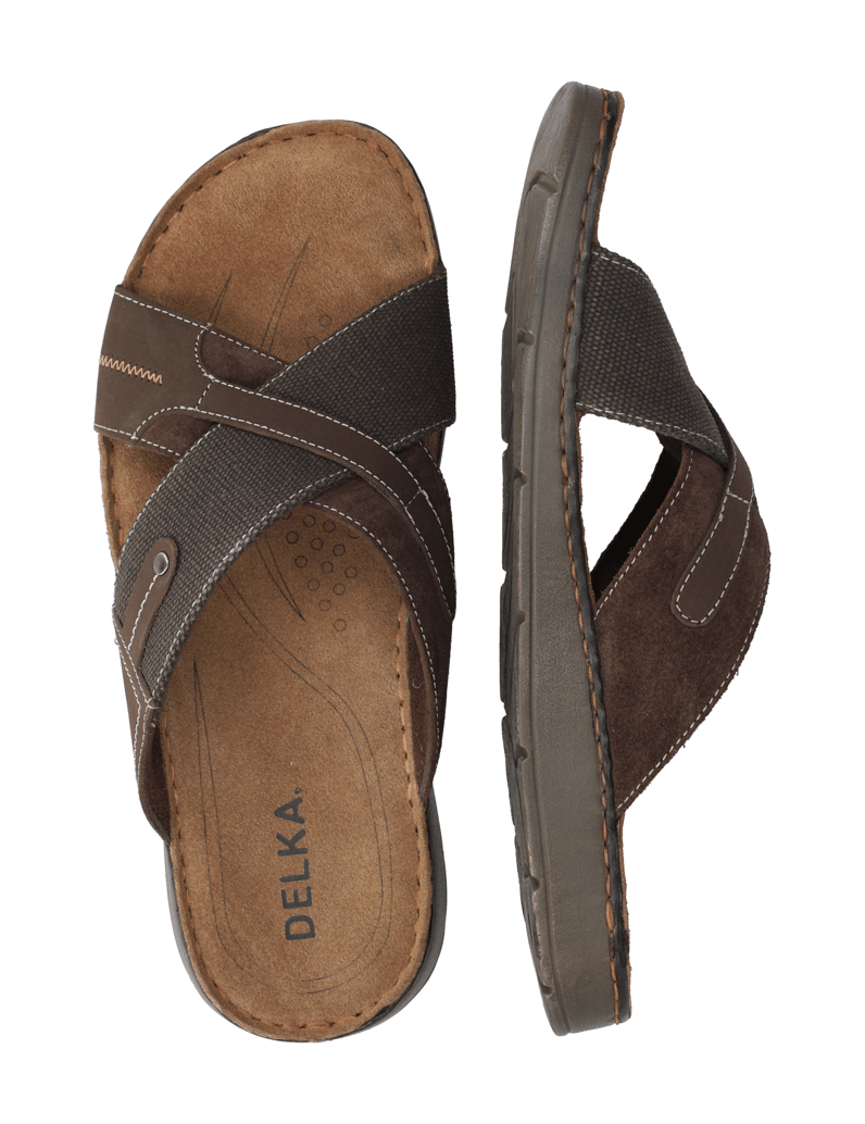 DELKA-Pantoffel-braun
