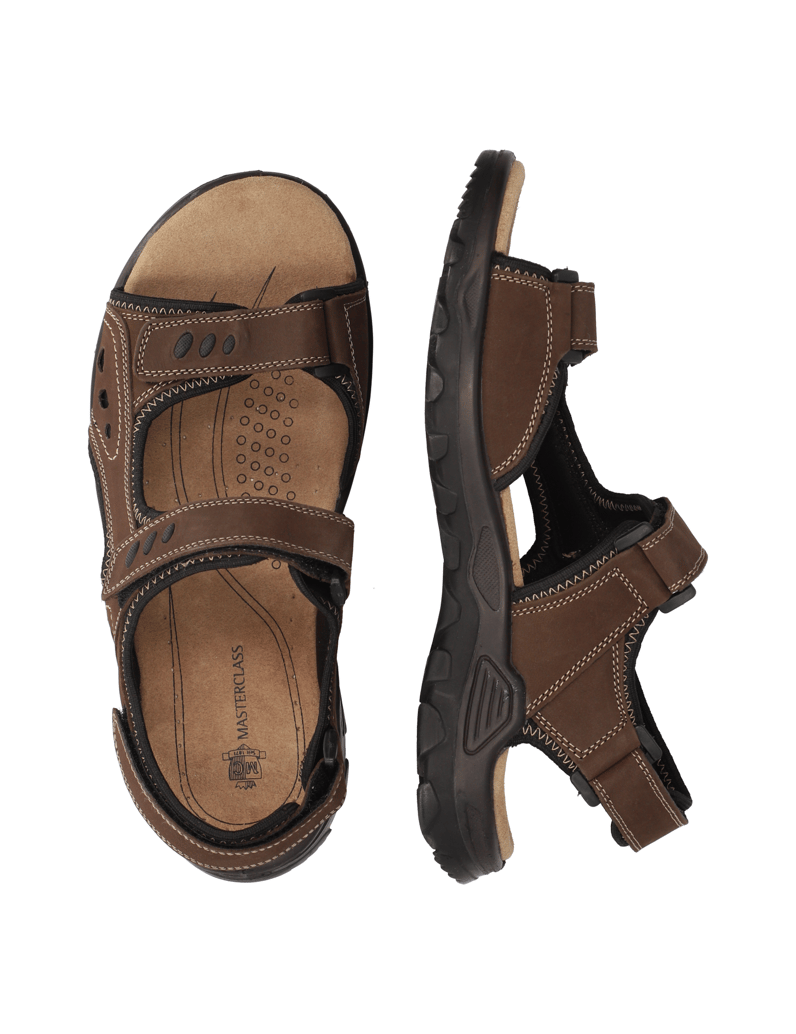 Master-Class-Nubukleder-Klassische-Sandalen-schwarz