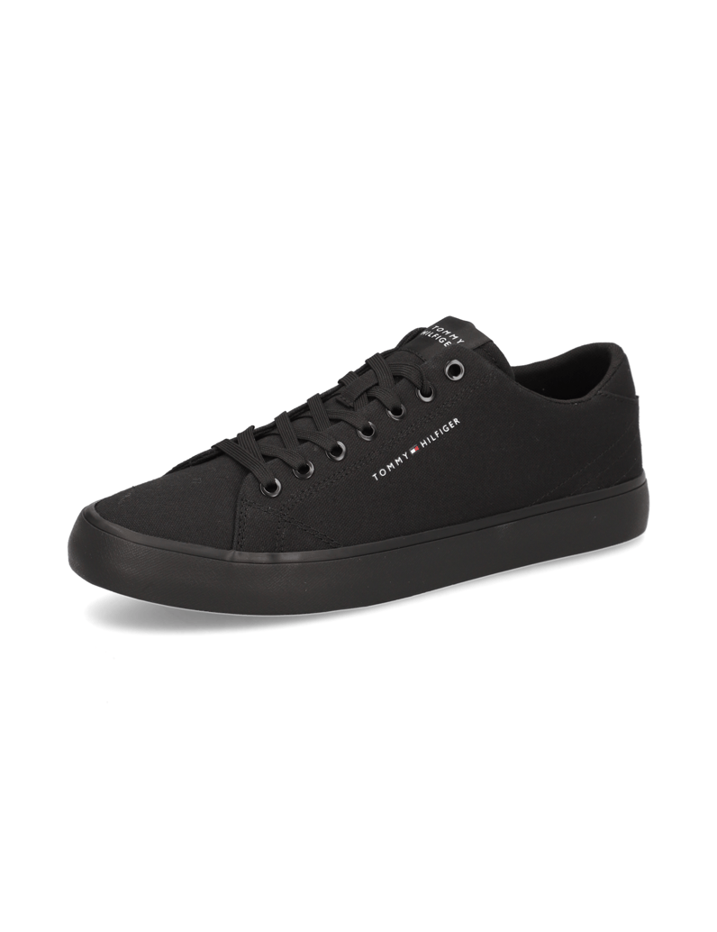 Tommy-Hilfiger-TH-HI-VULC-LOW-CANVAS-schwarz