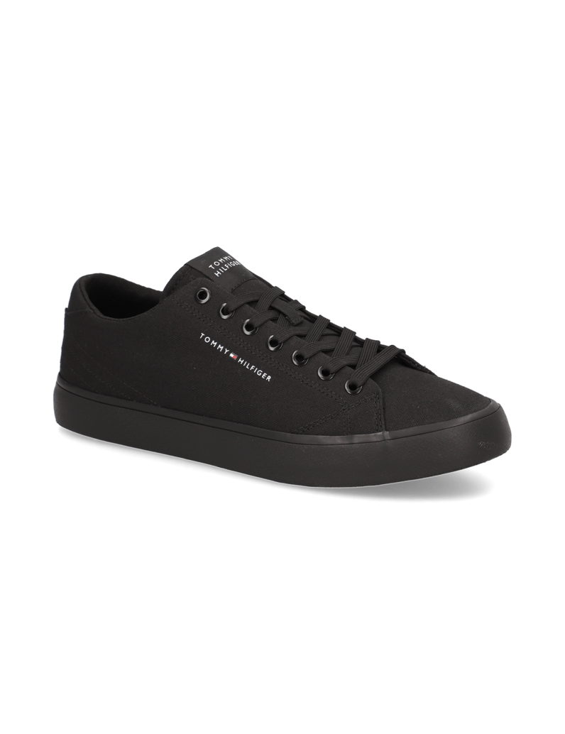Tommy-Hilfiger-TH-HI-VULC-LOW-CANVAS-schwarz