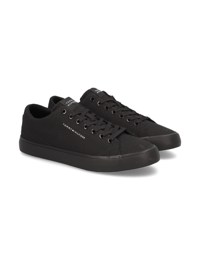 Tommy-Hilfiger-TH-HI-VULC-LOW-CANVAS-schwarz