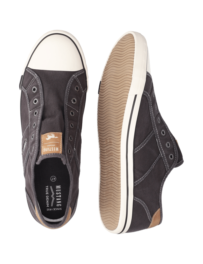 Mustang-Textil-Slipper-sportiv-schwarz
